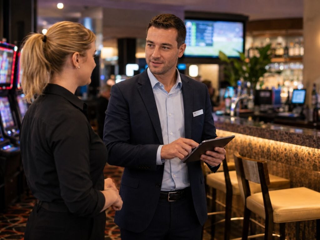 Assistant Venue Manager Reviewing Venue Operations