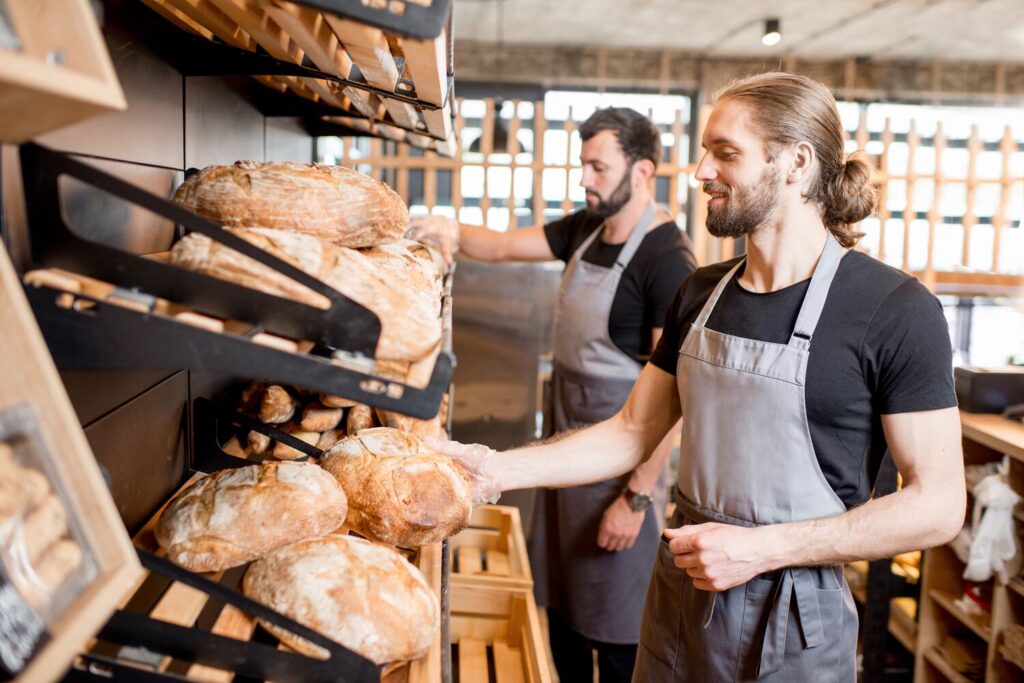 Bakery assistant at work in Australia