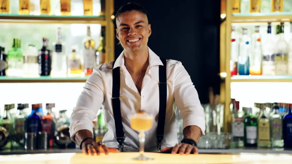 Bartender-holding-an-RSA-certificate-in-Australia