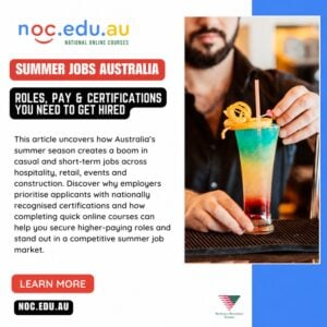 Summer jobs in Australia NOC illustration
