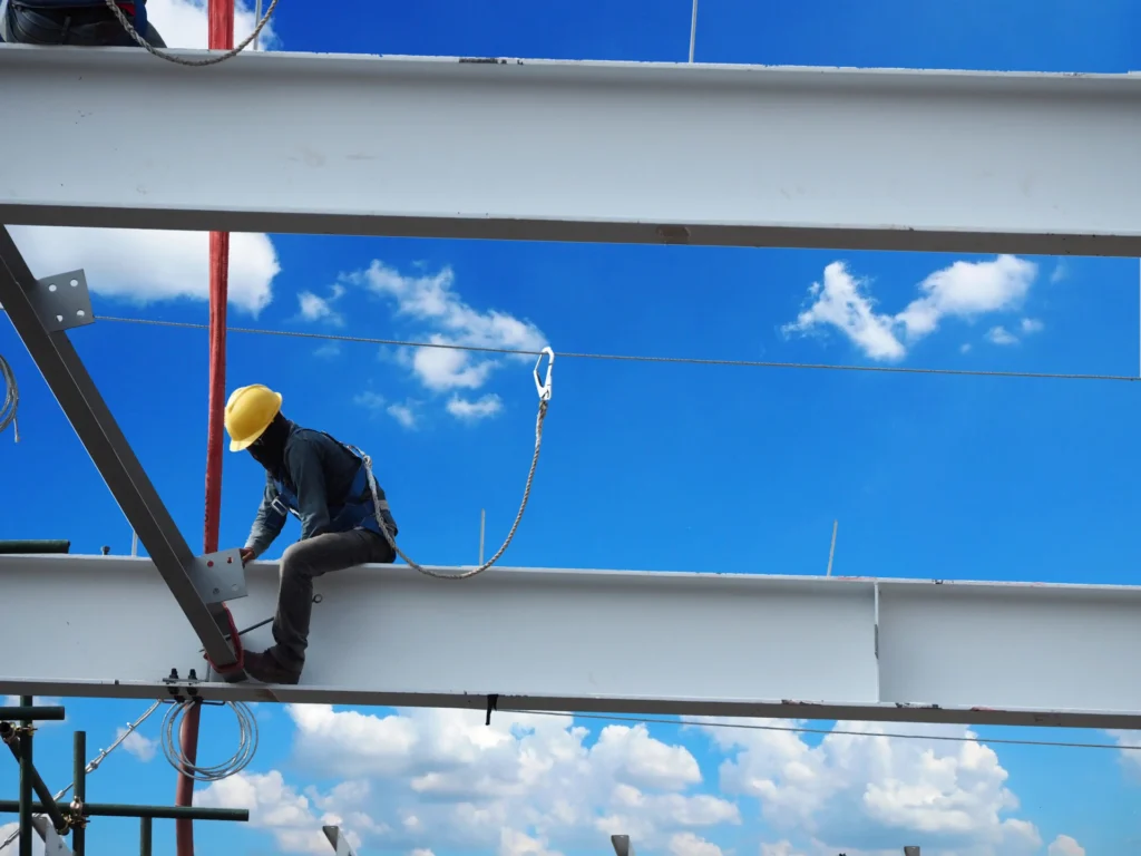 Worker working at heights in Australia