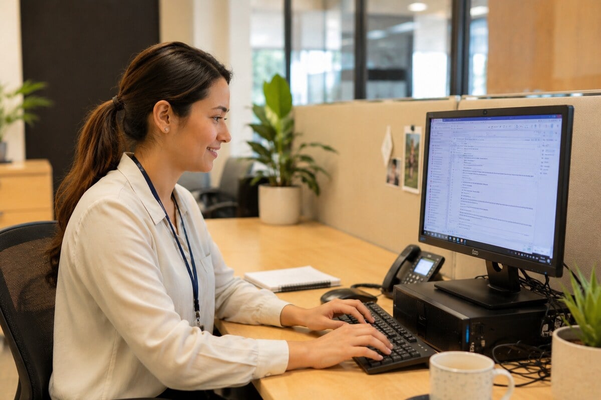 Administration Trainee at work