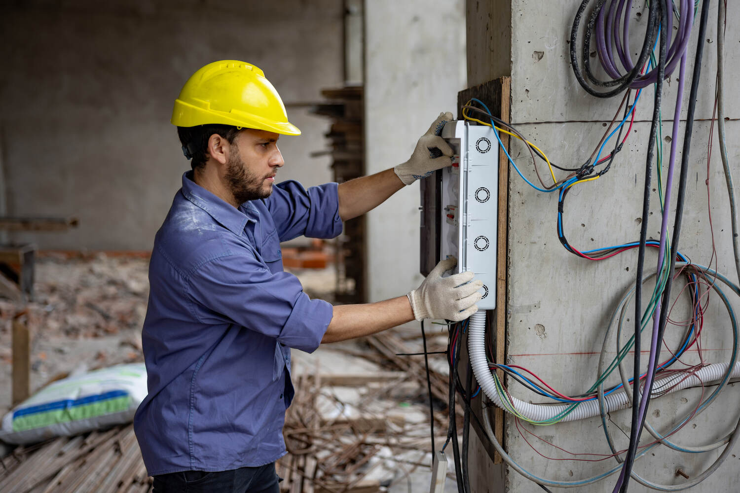 electrician at work in Australia